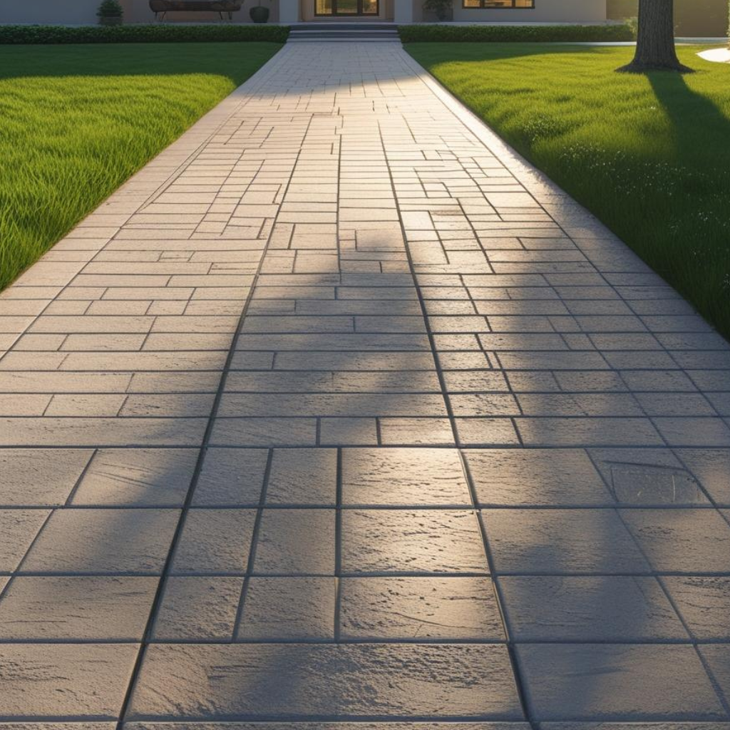 Driveway Concrete Paved by Frodsham driveway company